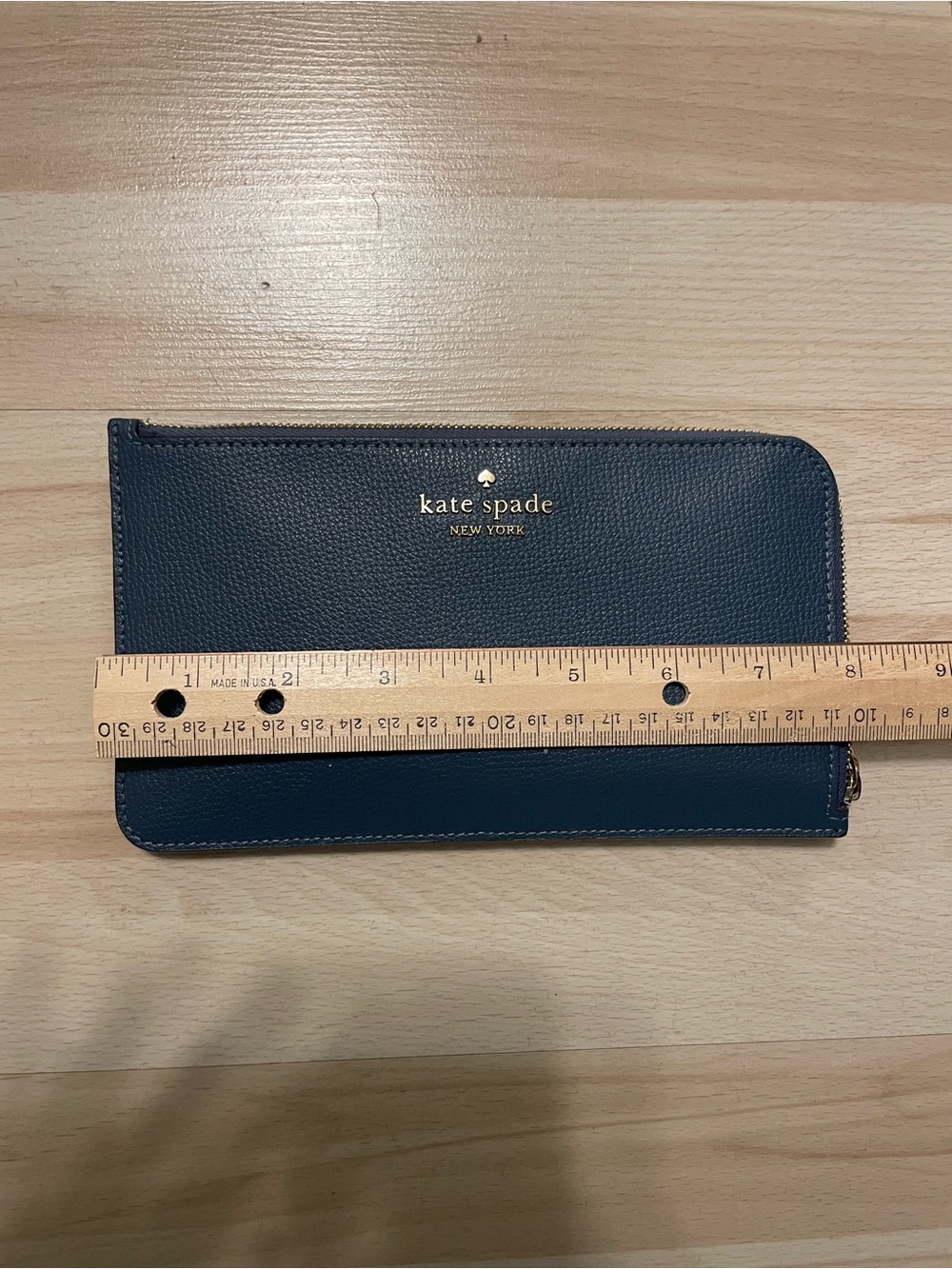 Good Condition Kate Spade Blue-Gray Clutch - Wallet - Picture 11 of 13